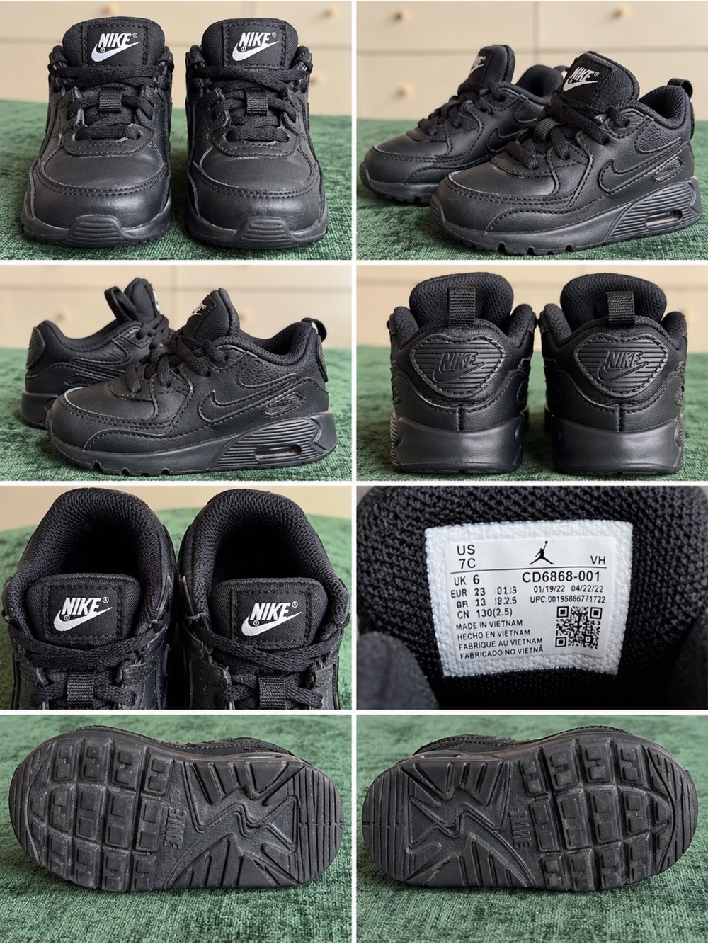Nike Kids Black Low-Top Casual Sneakers